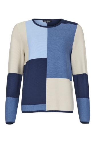 Jumper indigoblå rutig