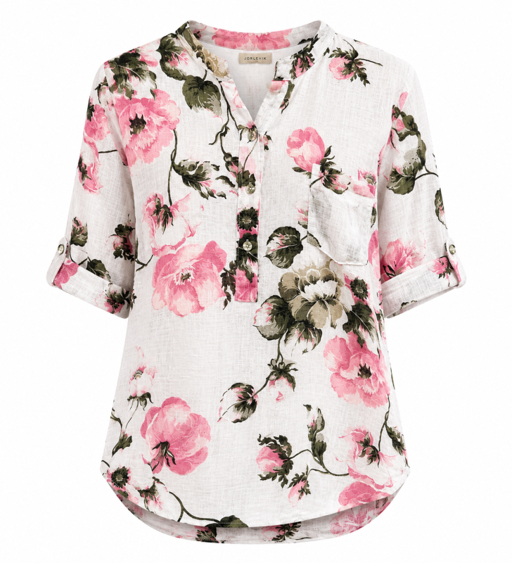 Blus vit blommig Annie 