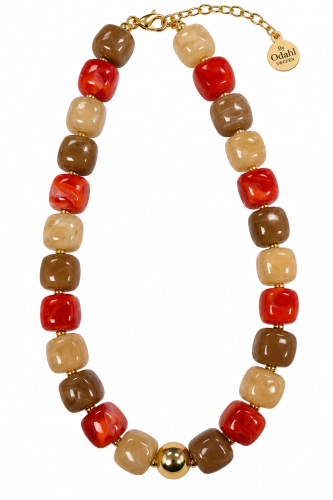Halsband mix beige,tegel,nougat