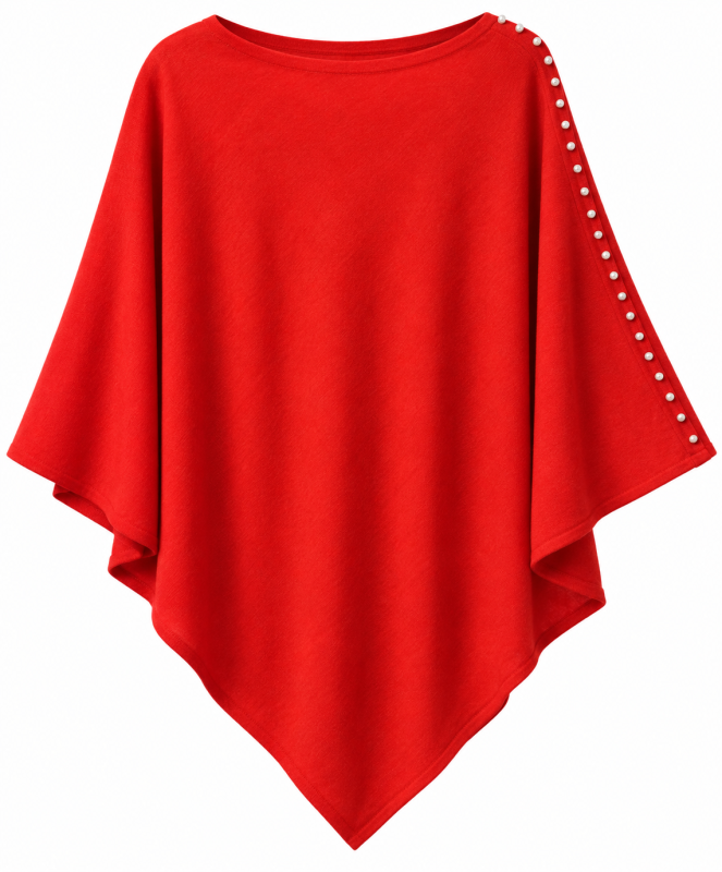 Poncho röd