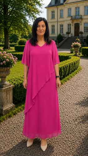Långklänning cerise