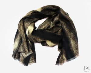 Sjal brun/svart/beige