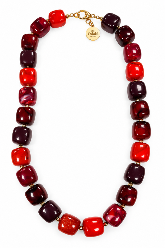 Halsband vinröd mörkröd