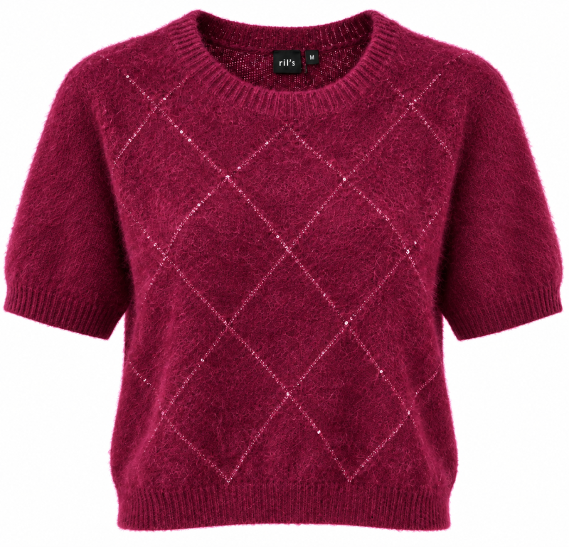Jumper k.ärm plommon