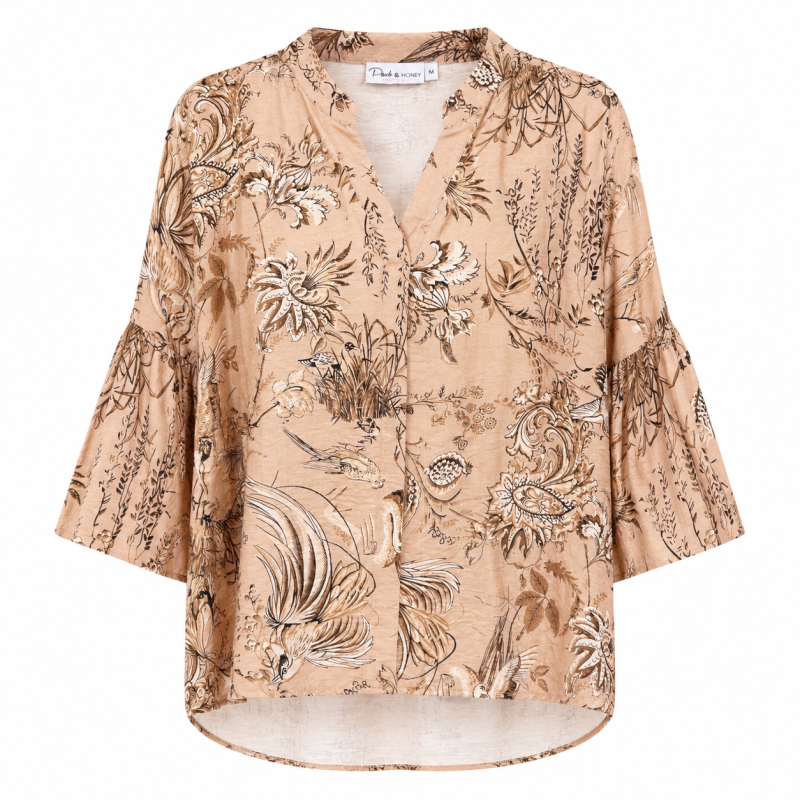 Blus puder-brun