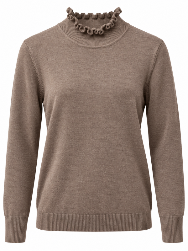 Jumper taupe volang