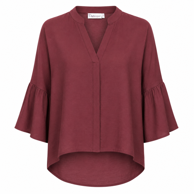 Blus burgundy