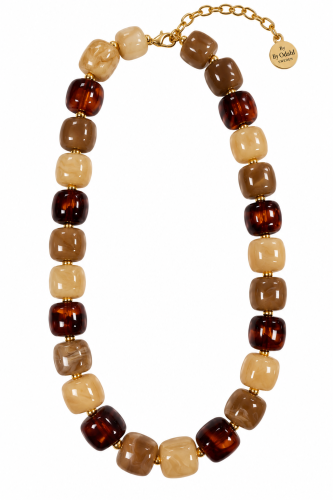 Halsband mix beige,brun,nougat