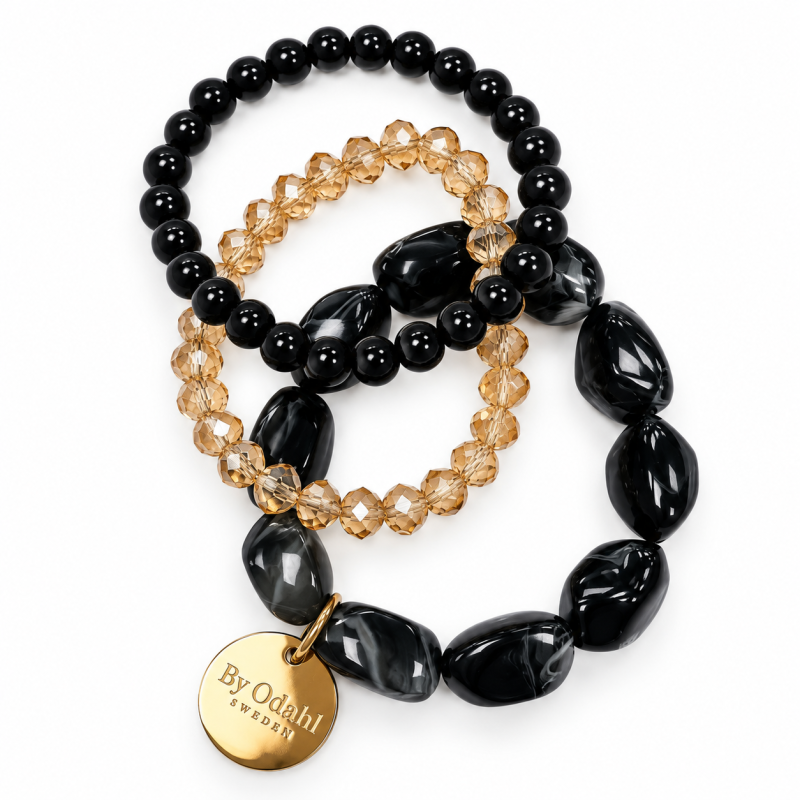 Armband svart 3-set