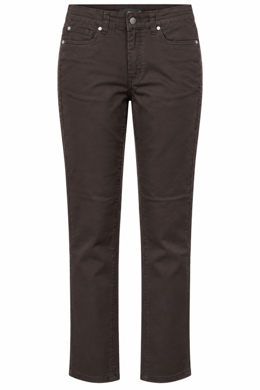 Byxa brun stretchtwill