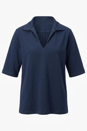 Topp-krage marinblå