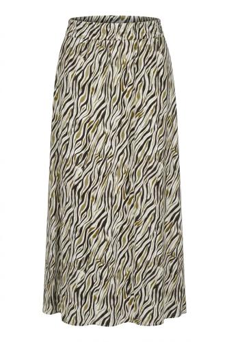 Kjol grön mönstrad