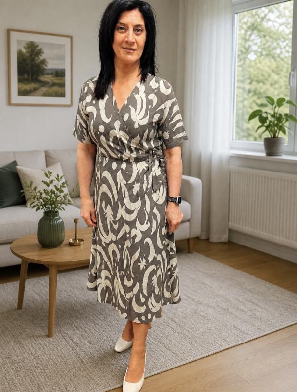 Klänning khaki/beige