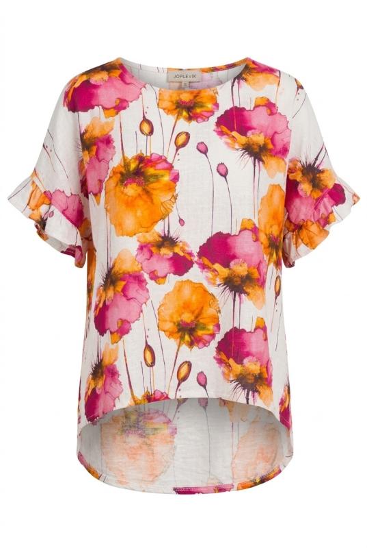 Blus orange mönstrad Isabella