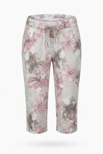 Shorts/capri beige print