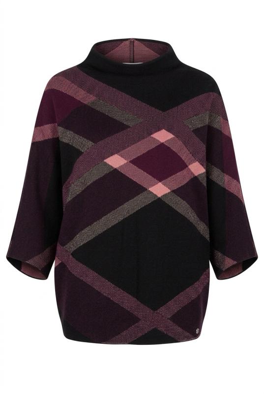 Jumper rutig/plommon