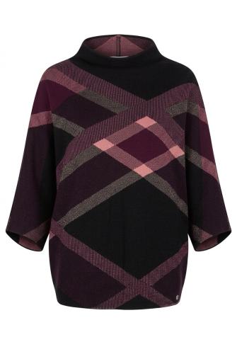 Jumper rutig/plommon