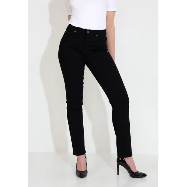 Jeans svart kort benlängd