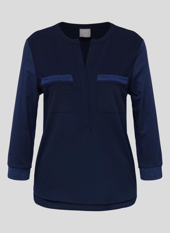 Blus marin fickor