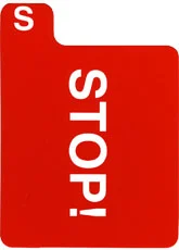 Stop-kort Plast