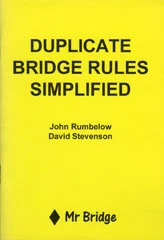 Duplicate Bridge Rules Simplified