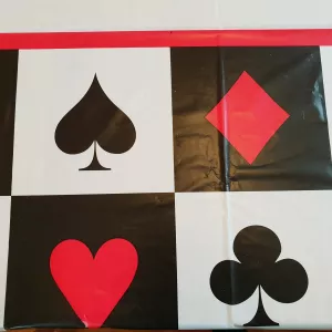 Plastduk med kortsymboler