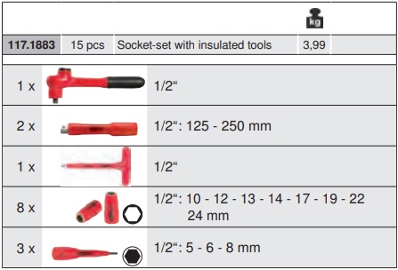 US PRO Deep Impact Socket Set 16PC 1/2"" Drive In EVA Foam 6PT 10 32mm 3836 57480066 - Foto 1