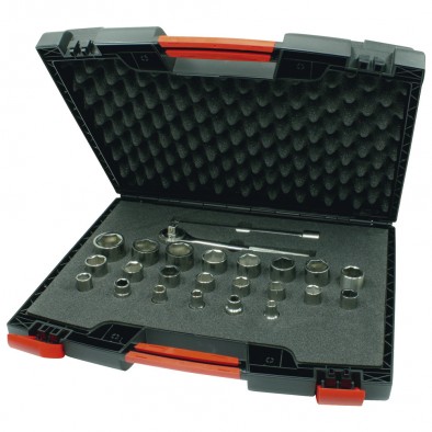 A-MAG Rostfri hylsnyckelsats 1/2" 10-32mm 27delar