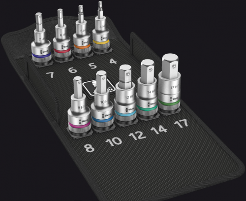 Wera hylssats insex 1/2" 4-17mm 9st