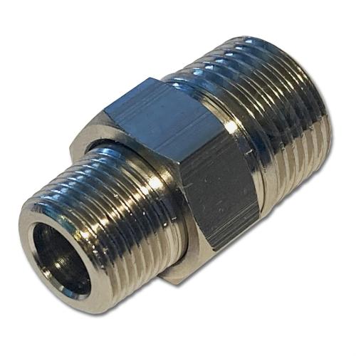 Nippel "rör" 3 delar 3/8", 1/2" konisk