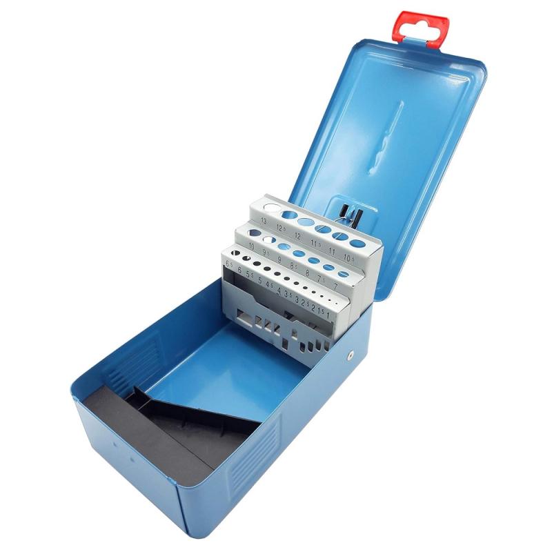 Borrkassett 1-13 x 0,5mm TOM (blå)