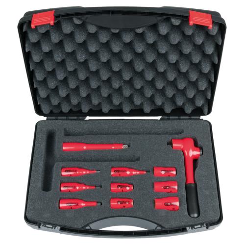 KS Tools 3/8" Hylsnyckelsats 12pt 8-19mm VDE