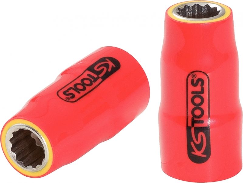 KS-Tools 3/8" VDE-isolerad hylsa 12pt 6-24mm