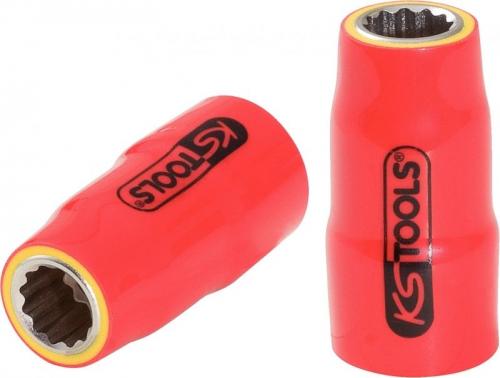 KS-Tools 3/8" VDE-isolerad hylsa 12pt 6-24mm