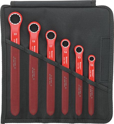 Stahlwille 12161/6 - VDE-isolerade ringnycklar 10-22mm sats