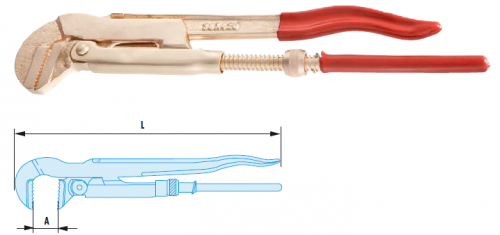 Facom gnistfri rörtång 90°