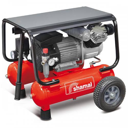 Shamal HD 65DV Byggkompressor 1-fas (2,5hk/10bar/9+9l)