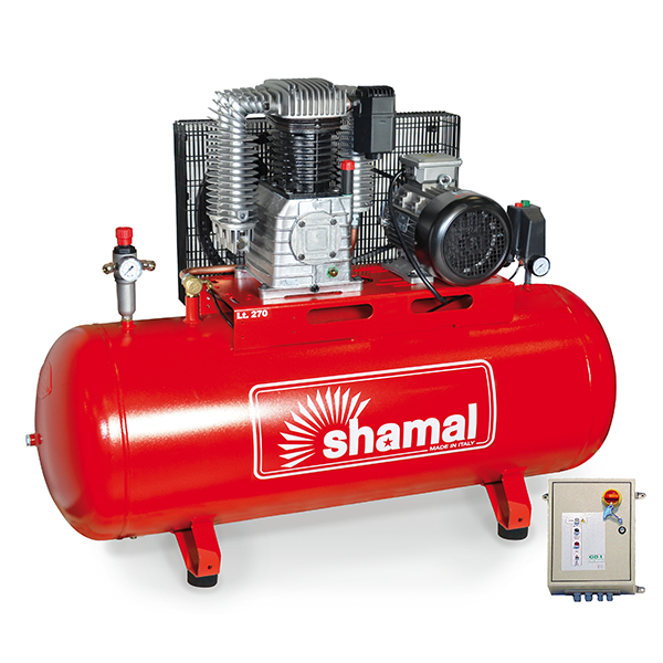 Shamal kolvkompressor HD K30 (7,5hk/11bar/270l) YD-start