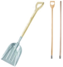 A-MAG Rostfri fyrkantig grusskyffel