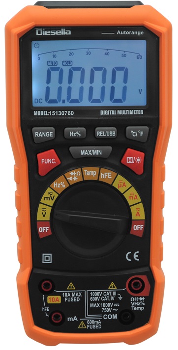 Digital multimeter TRUE RMS AC/DC 1000V