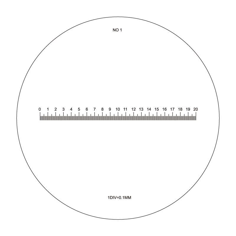 Diesella mätskala/bildfält för precisionslupp 10X