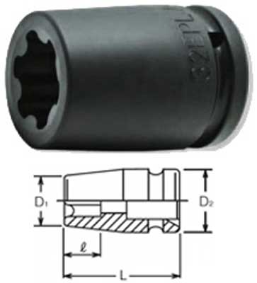 Koken hylsa torxplus