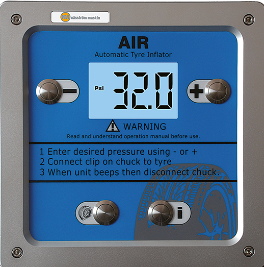 OEM automatisk luftpåfyllarklocka infälld modell 0,2-7,0 bar