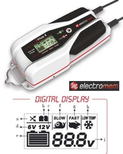 Electromem Sirius 2 batteriladdare 12V