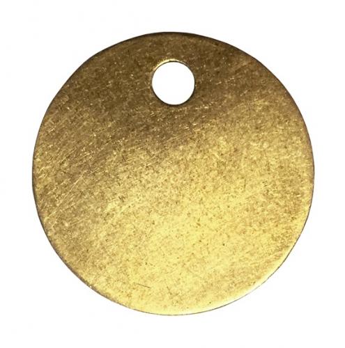 Nyckelbricka/nyckeltag mässing Ø27mm 100st