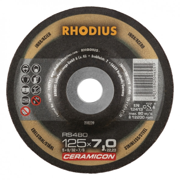 Rhodius RS480 Ceramicon slipskivor