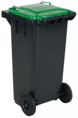 Avfallskärl 120l, grönt lock