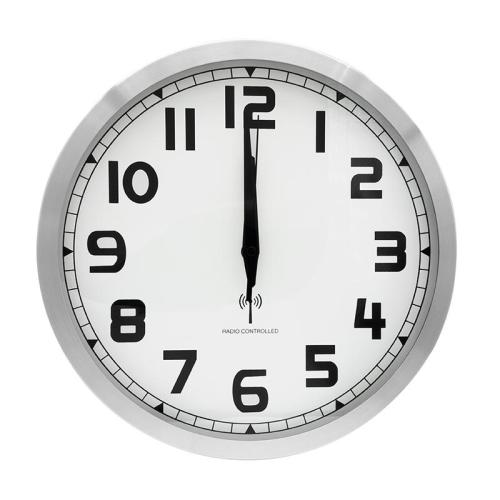 Väggklocka/väggur Ø30cm, "radiostyrd"