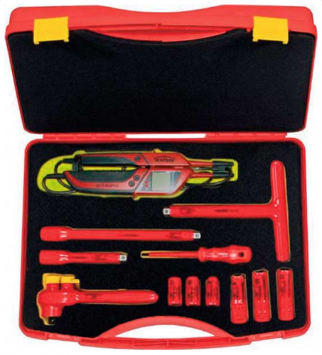 Friedrich elbil verktygsset 1000V 3/8“ 12-delar