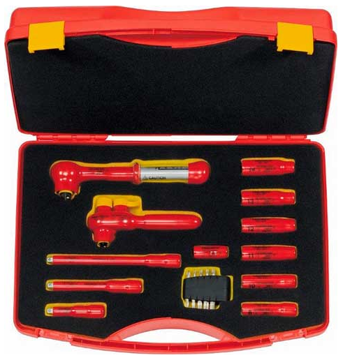 Friedrich elbil verktygsset 1000V 1/4" &  3/8" 12-delar